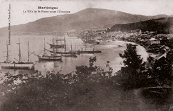 Saint-Pierre de la Martinique avant l’éruption de la montagne Pelée en 1902.