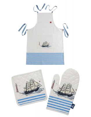 Manique, gant et tablier de cuisine Belem