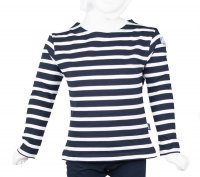 Marinière manches longues Fille Marine/Blanc
